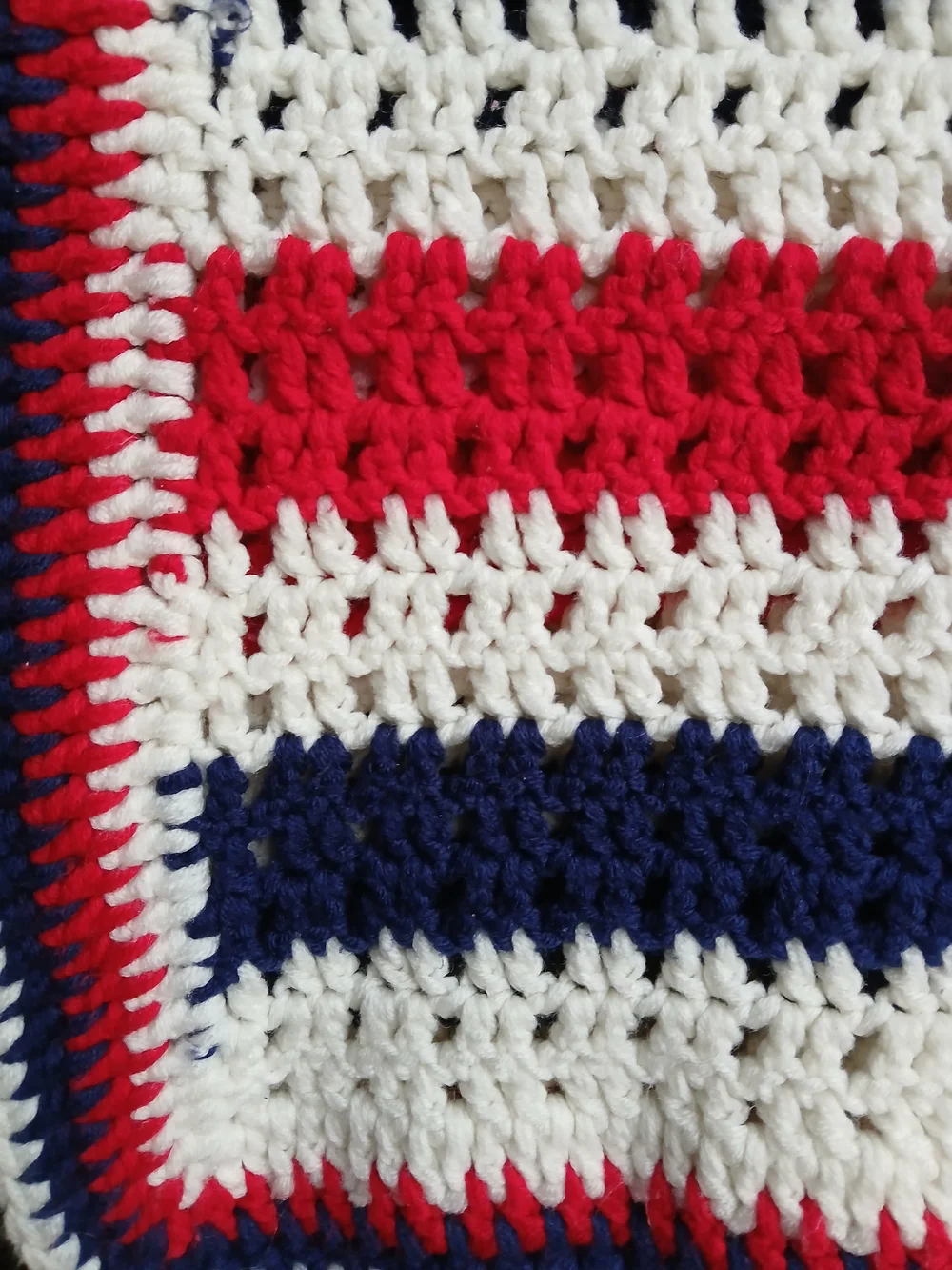 Striped Crochet Throw Blanket - Cozy Holiday Accent 50
